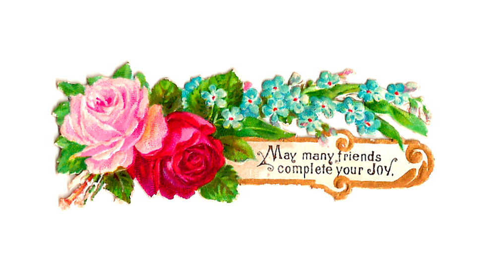 Antique Images: Free Rose Clip Art: Red and Pink Rose Graphics on ...