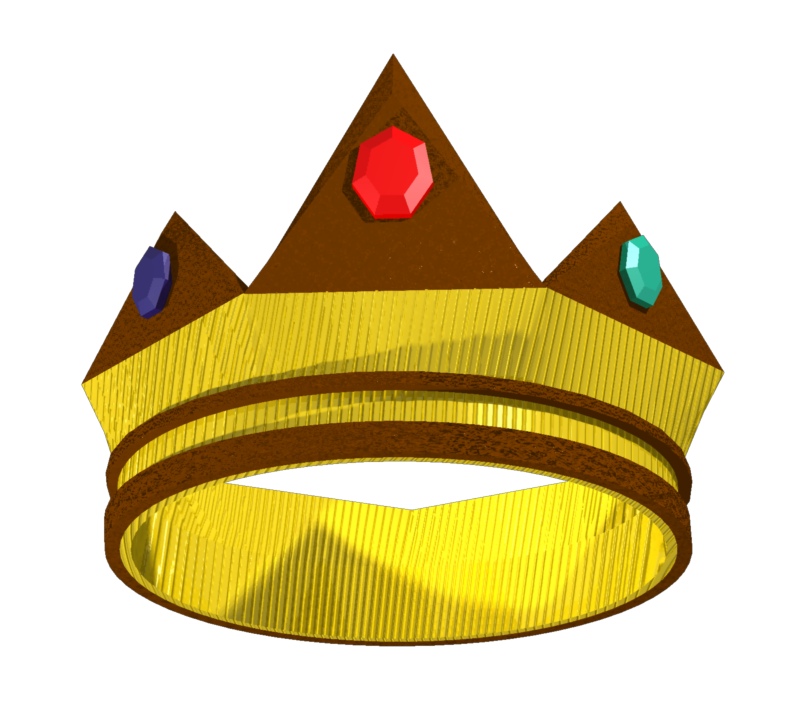 Gold Brown Kings Crown "2" Trendy Bible Educational Clip Art