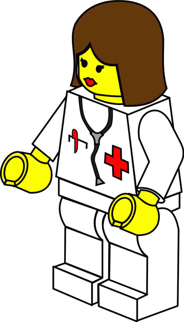 doctor female lego - vector Clip Art