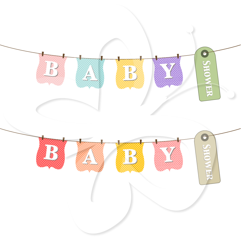 Baby Shower Wording Clothes Line - Creative Clipart Collection