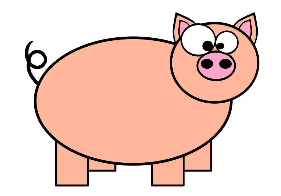 Pink Pig Clipart, vector clip art online, royalty free design ...