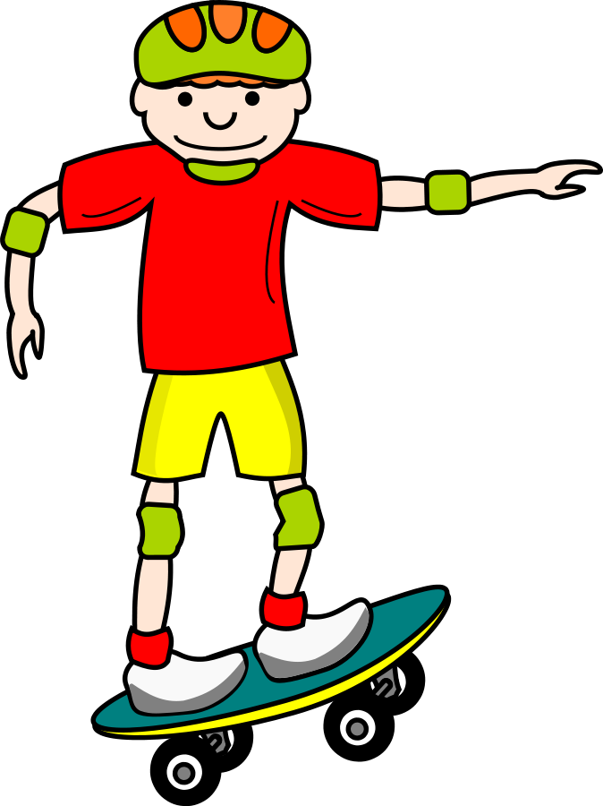 Skate Board Boy Clipart, vector clip art online, royalty free ...