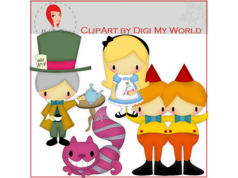 Alice's Wonderland Clip Art by Digi My World