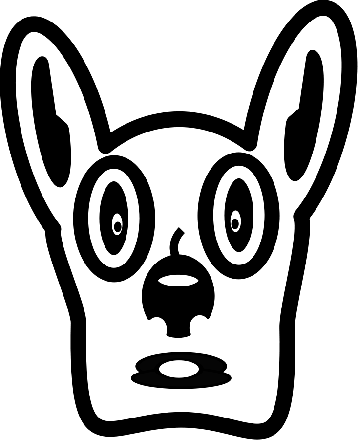 Cartoon Dog Face small clipart 300pixel size, free design ...
