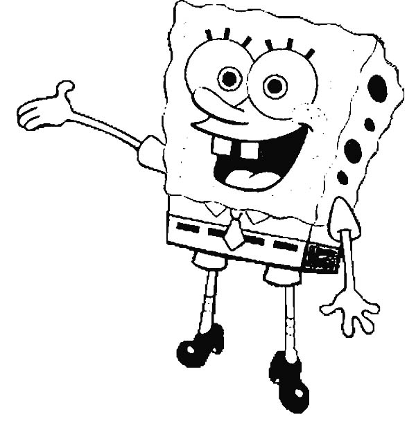 SpongeBob Playing Flute with His Nose Coloring Page: SpongeBob ...