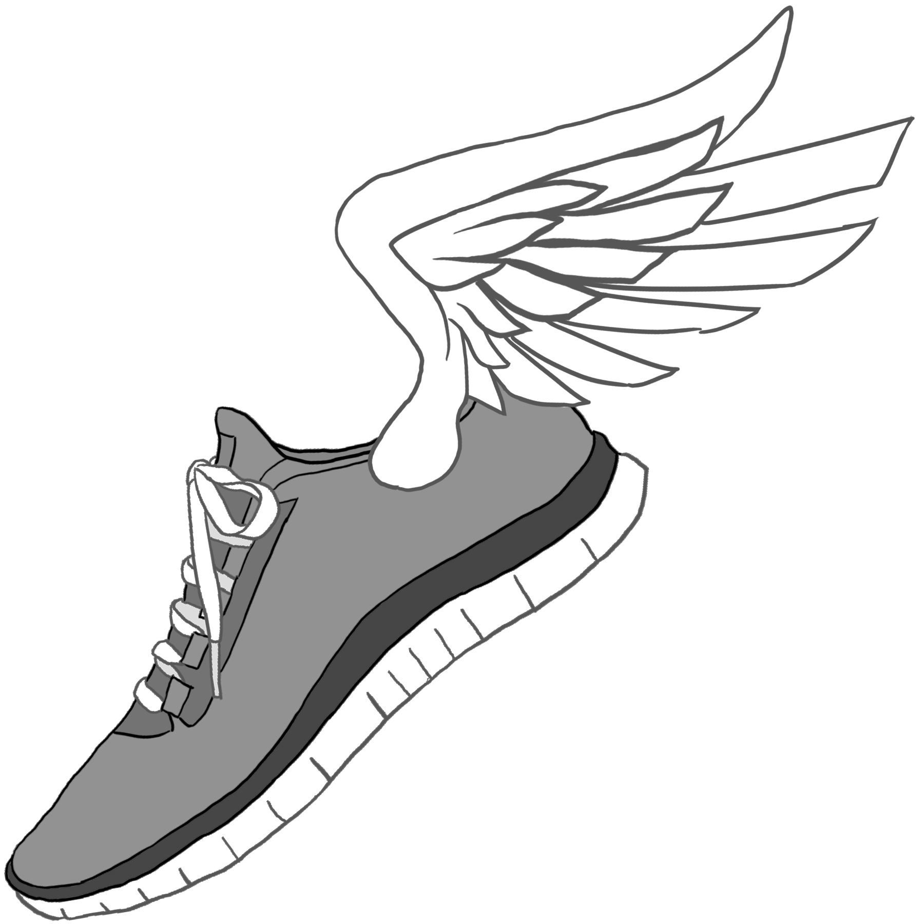 Drawings Of Shoes That Have Wings - ClipArt Best