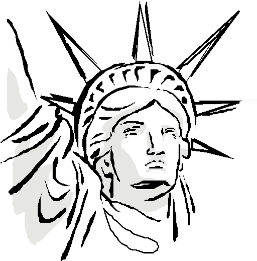 Coloring Book Page Of Statue Of Liberty - Cliparts.co