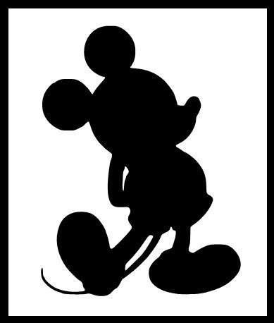 Child Size Disney Inspired Mickey Mouse Silhouette Iron on Vinyl ...