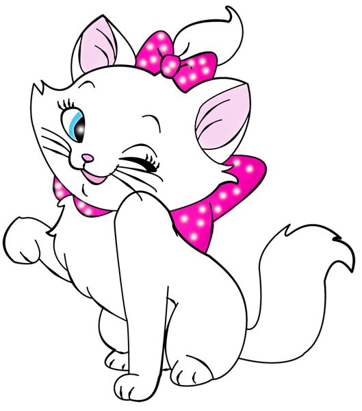 White Kitten Cartoon Free Clipart | MARIE ARISTOCAT | Pinterest