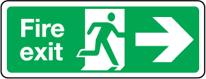 Fire Exit Sign Stickers - Car Stickers