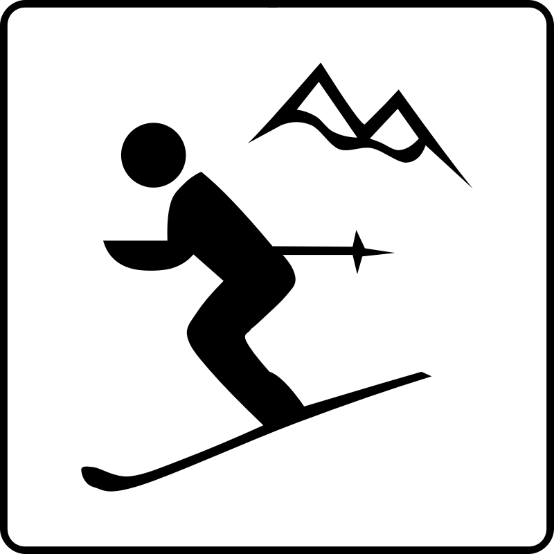 Clipart - Hotel Icon Near Ski Area