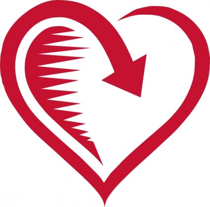 Valentine Heart Arrow clip art Vector clip art - Free vector for ...