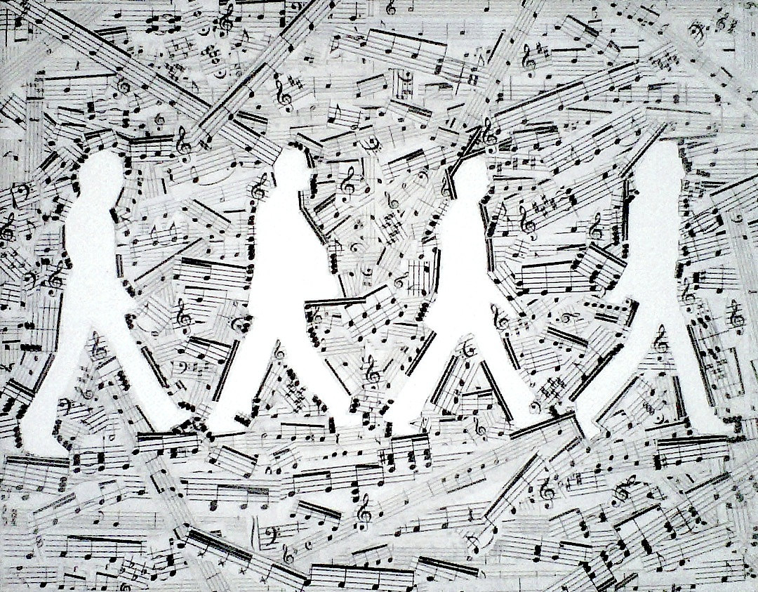 Sheet Music Art. Beatles. by WorkofHeartStudio on Etsy