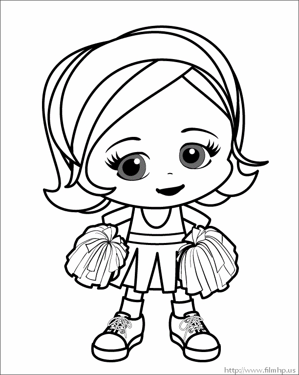 Cheerleading Stunt Coloring Pages - Cliparts.co