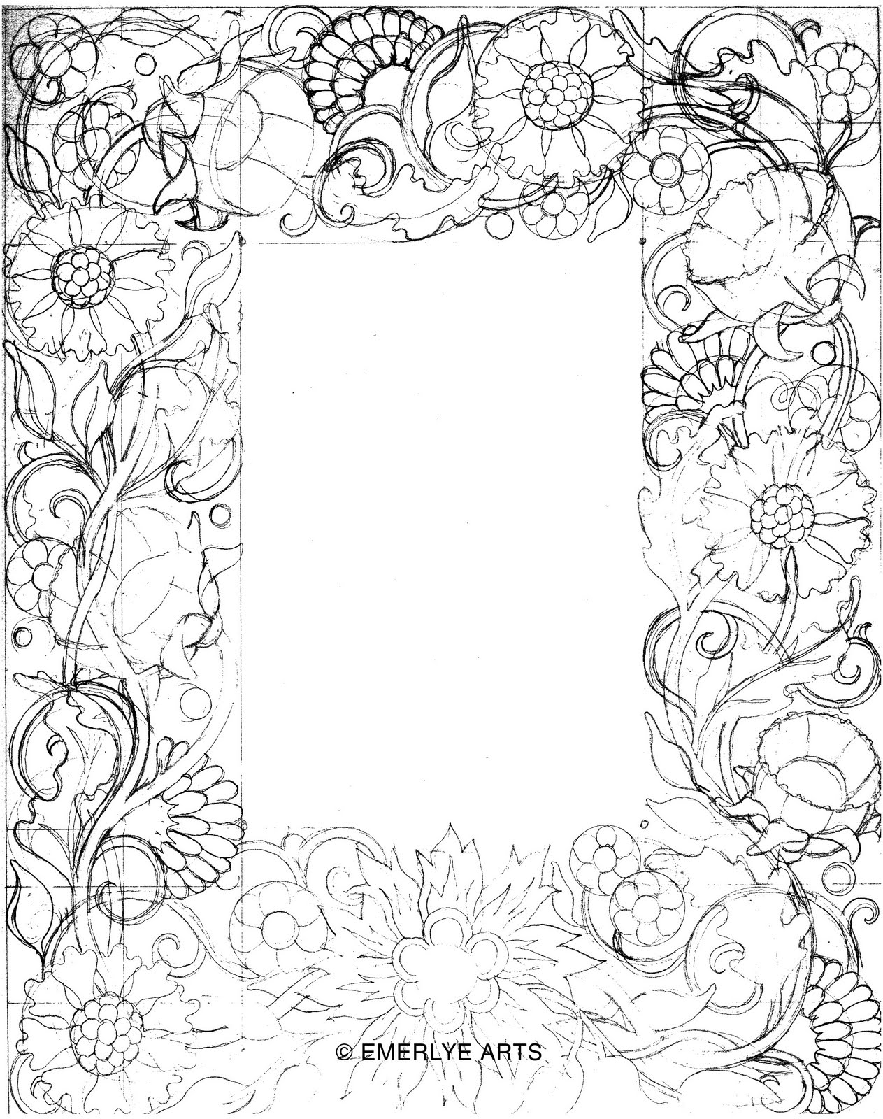 Simple Flower Border Designs To Draw - Cliparts.co