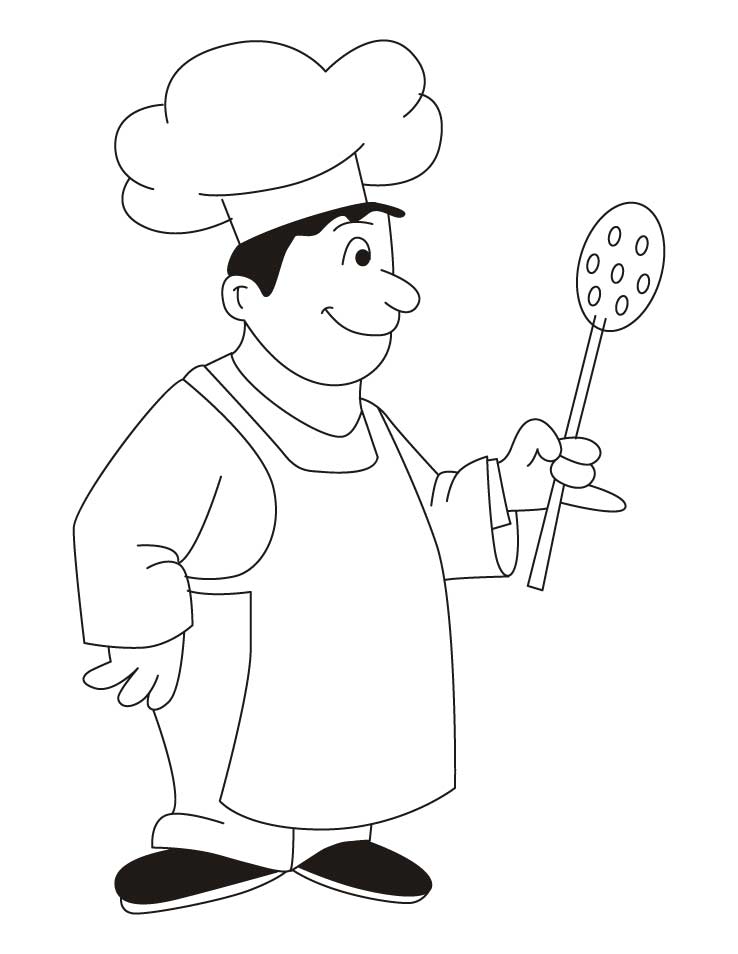 Chef wearing apron coloring pages | Download Free Chef wearing ...