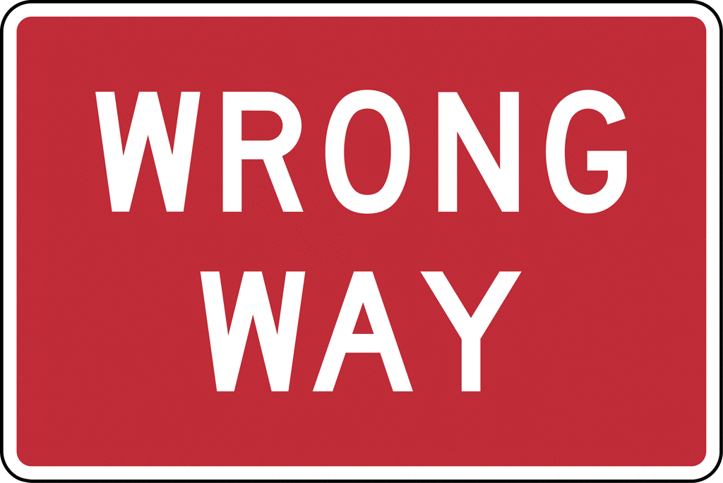 Wrong Way, Color | ClipArt ETC