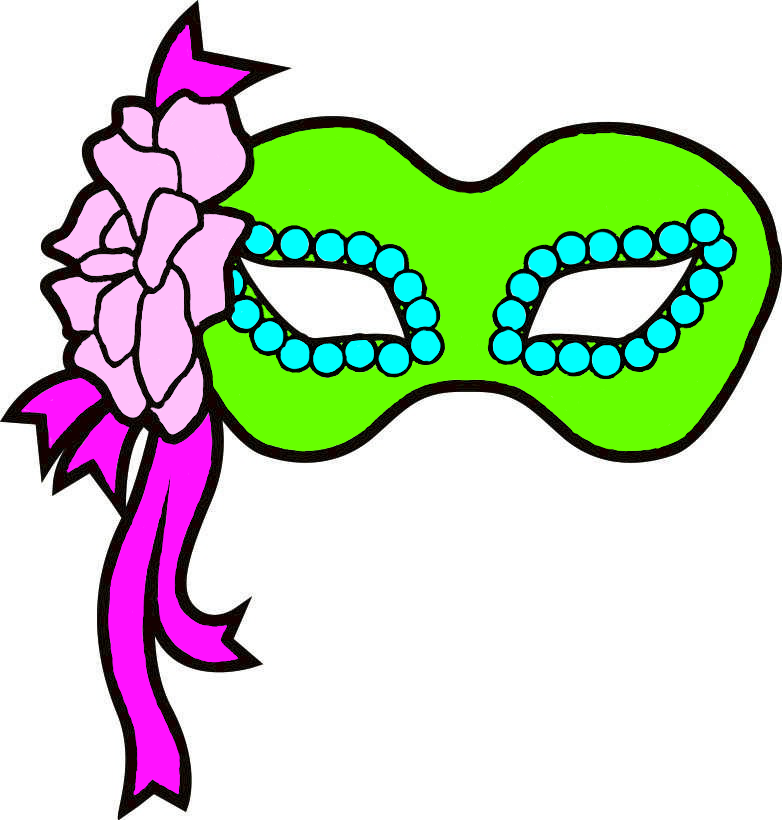 free mardi gras clip art black and white - photo #42