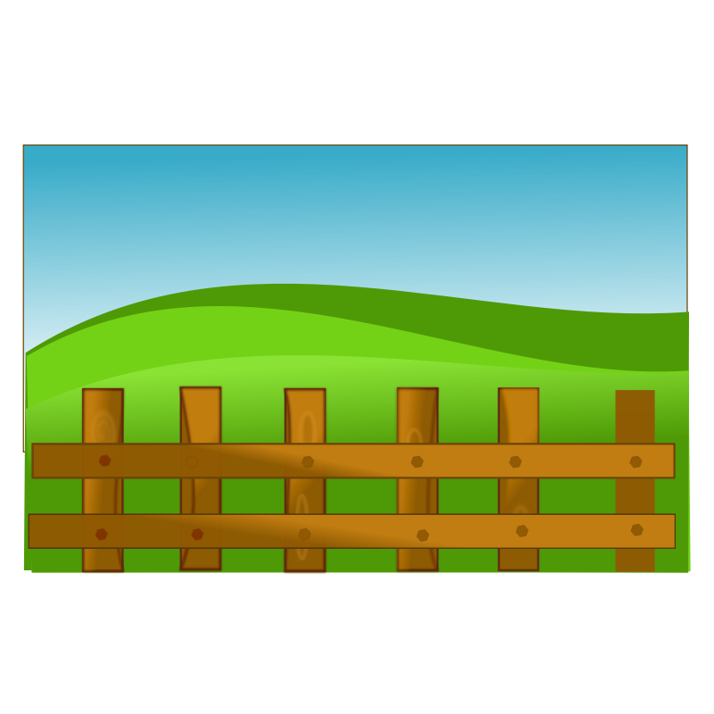 Clipart - NetAlloy Farm fence