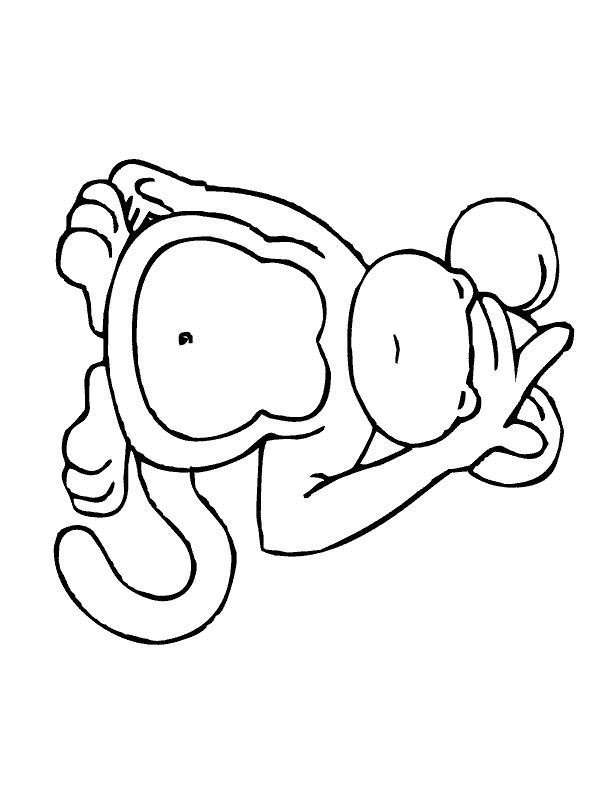 Coloring Pages: monkey see no cartoon coloring page monkey see no ...