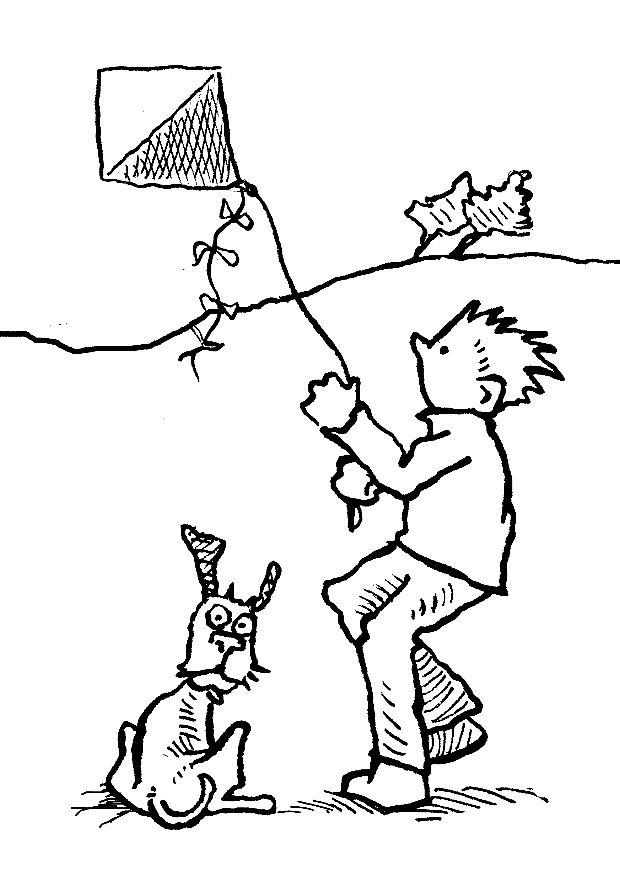Kite Coloring Pages