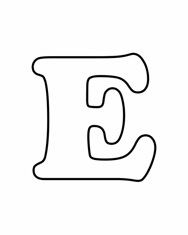 bicartoon letter e Colouring Pages