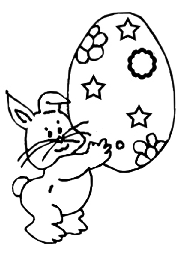 Free Online Easter Bunny Colouring Page