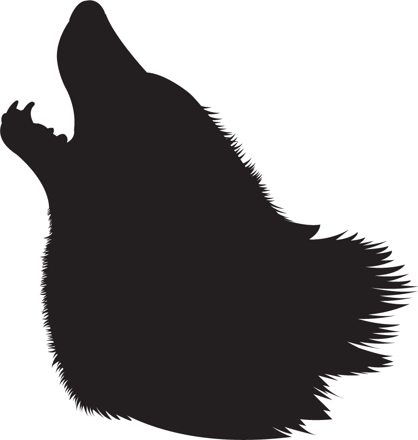 Free Clip-Art: Animals » Four Legged Mammals » Howling Wolf silhouette