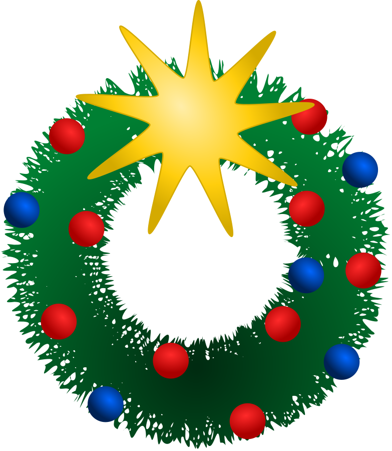 Christmas Wreath Clipart, vector clip art online, royalty free ...