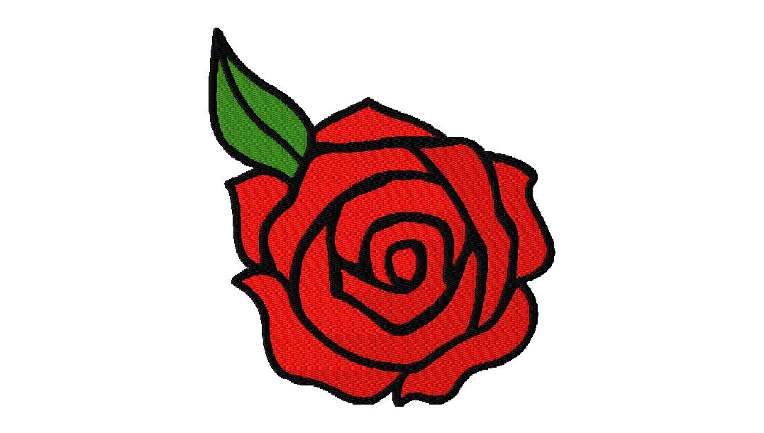 Stitched Embroidery Design Free Rose | Daily Embroidery