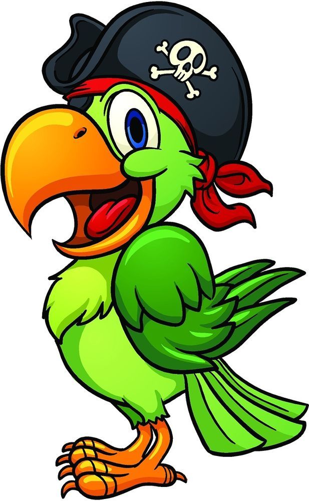 Pirate Parrot cornhole decal set-