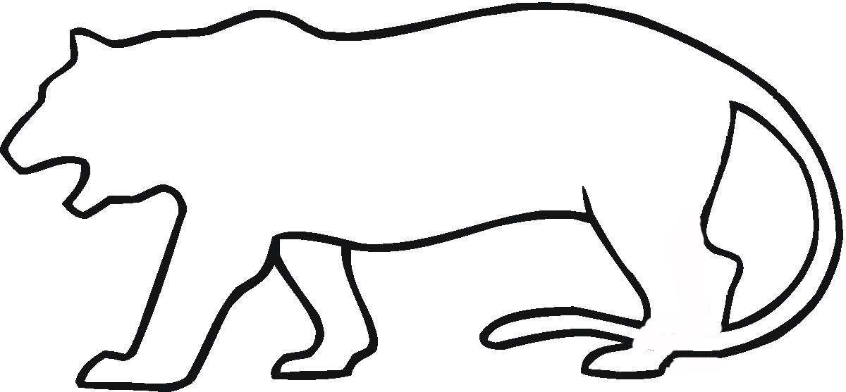 outline of a tiger Colouring Pages