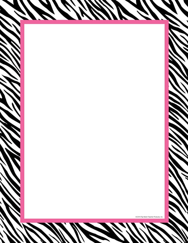 Free Zebra Print Border Template Printable Templates