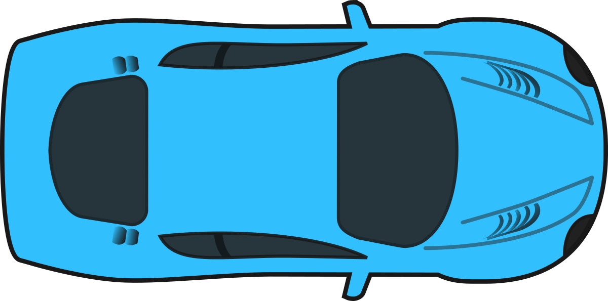 Blue Racing Car (Top View) Clipart by qubodup : Car Cliparts #3283 ...