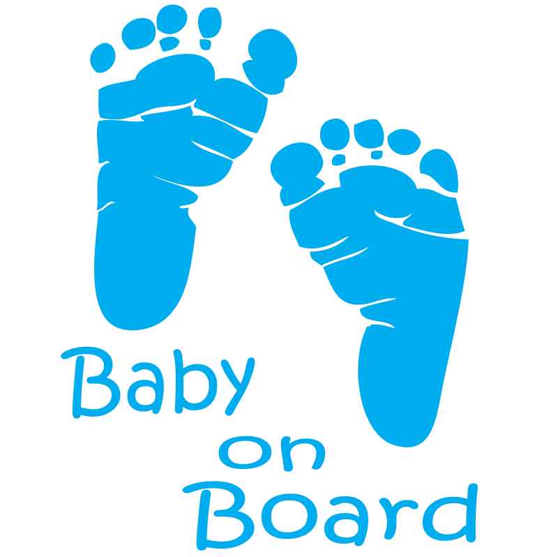 Baby On Board Foot Print Decal, stickers for gals decals, girls ...