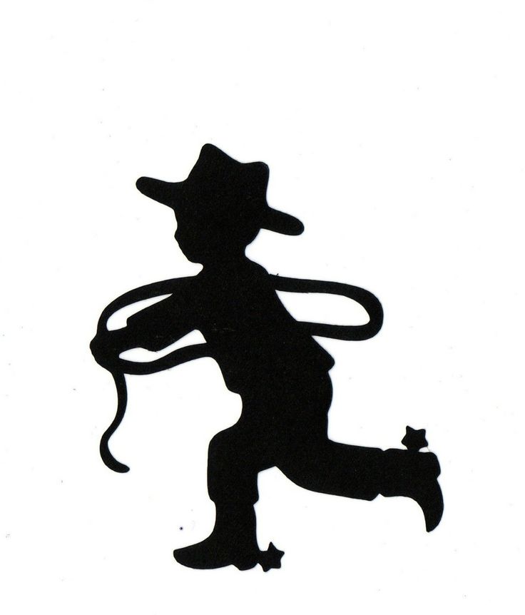 Little cowboy sillouette - svg46 | Boys:Cowboy | Pinterest