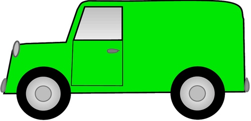 Green van truck sketch clipart,lge 17 cm long | Flickr - Photo ...