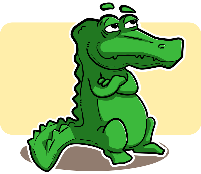 Cute Alligator Clipart