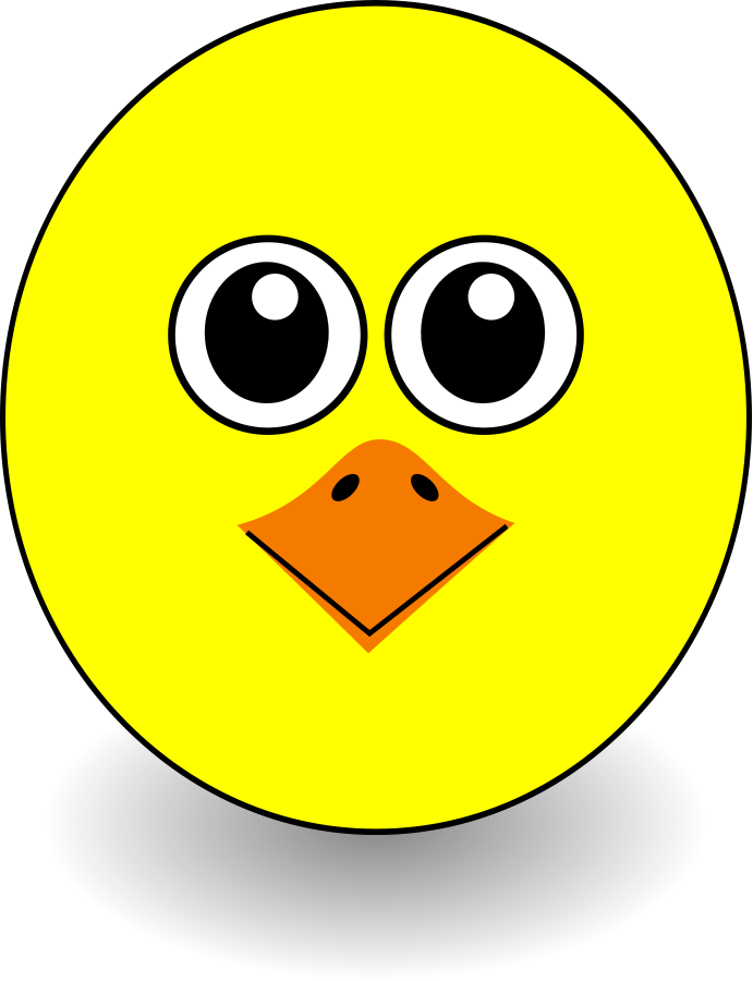 Funny Chick Face Cartoon SVG Vector file, vector clip art svg file ...