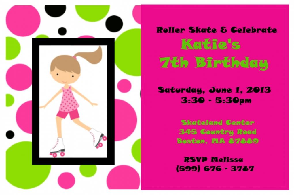 Diy Roller Skating Birthday Invitations | Invitation Samples 2014