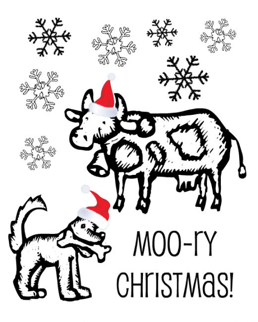 Christmas Cow Pictures - Cliparts.co
