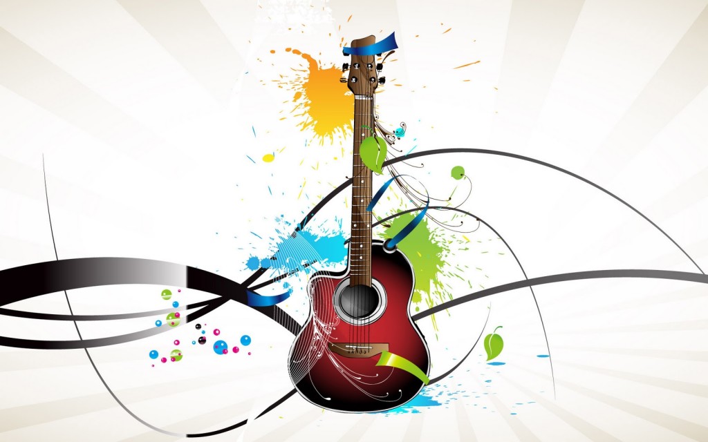 abstract art music instruments guitar | HD Wallpaper and Download ...