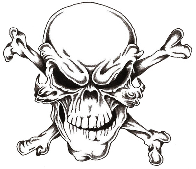 Skull And Cross Bones Stencil Tattoo Drawing | Just Free Image ...