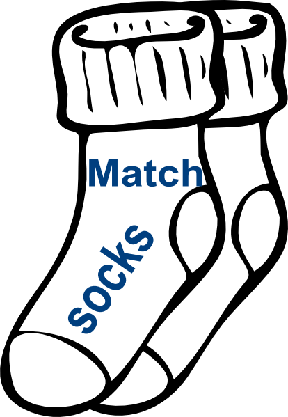Chore: Match Socks clip art - vector clip art online, royalty free ...