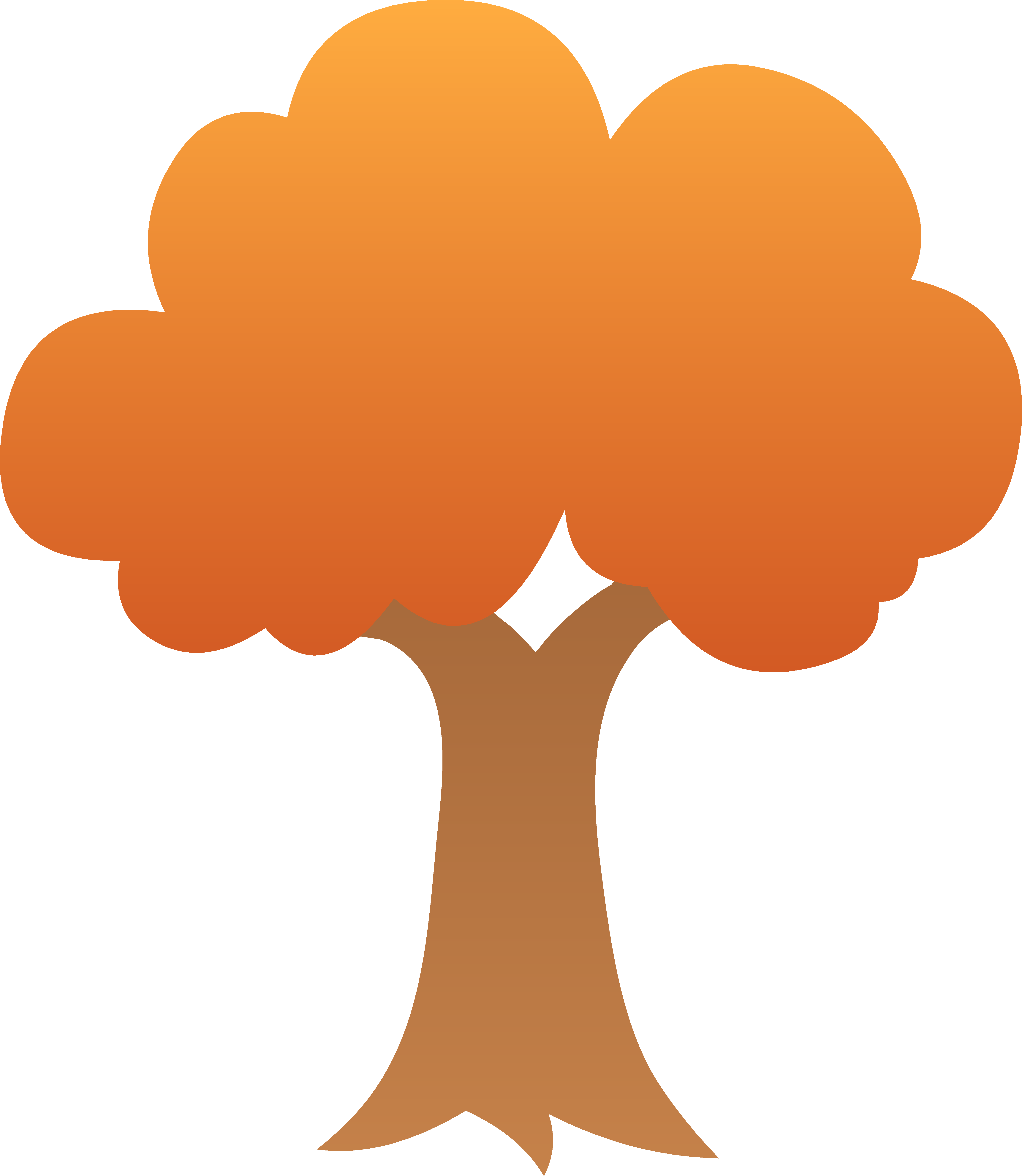 Cute Autumn Tree Design - Free Clip Art