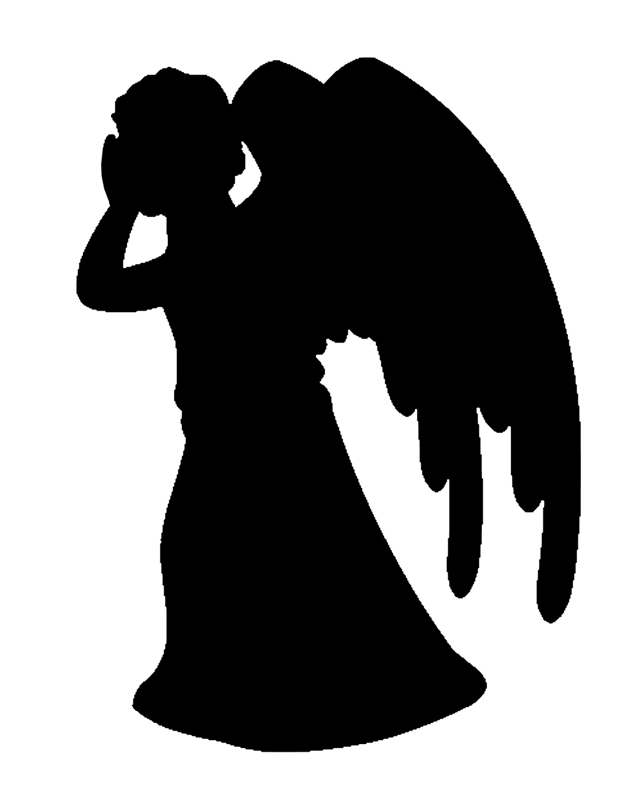 angel silhouette clip art free - photo #48