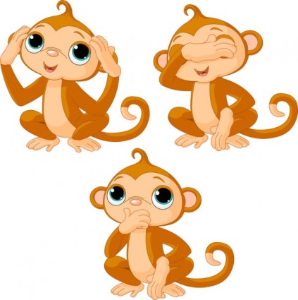 Monkey cartoon image 02 vector Vector cartoon - Free vector for ...