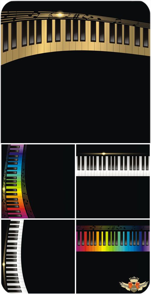 Vector background with piano keyboard