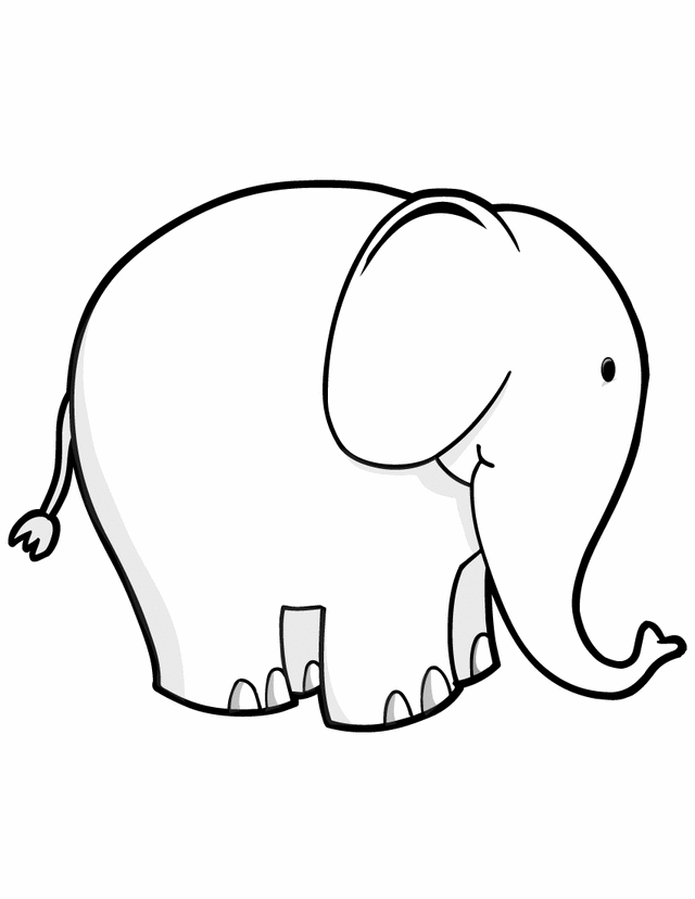 Elephant - Free Printable Coloring Pages | Basket for boys | Pinterest