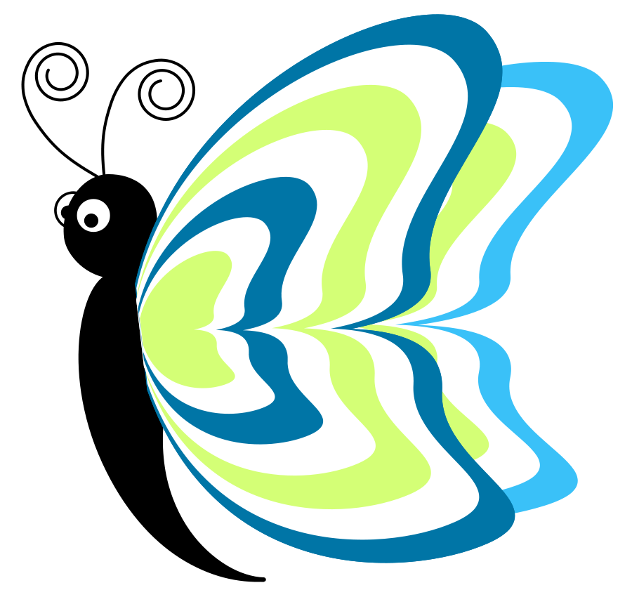 cartoon butterfly cv4 Clipart